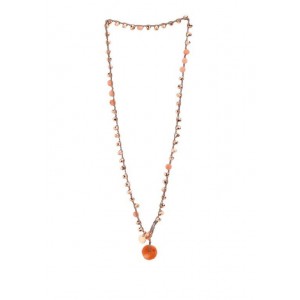 Collana uncinetto con Chiusura Bamboo Coral